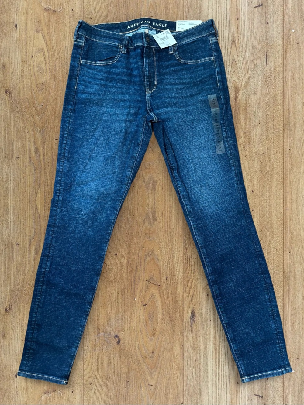 NWT American Eagle Outfitters Next Level Stretch Dark Dreams Jeggings 14 Long